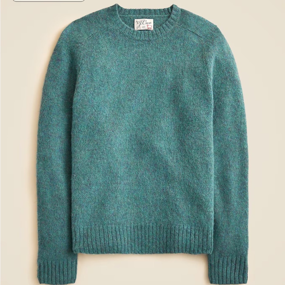 Soft-washed wool saddle-sleeve sweater
